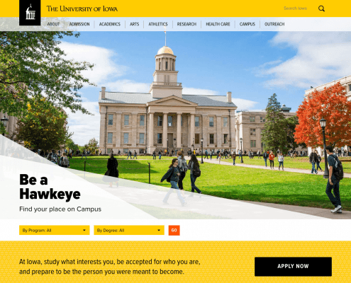 University of Iowa Home Page Redesign Version 1