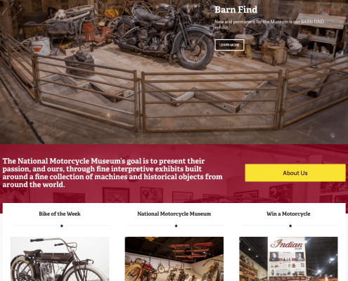 Homepage of the National Motorcycle Museum Website